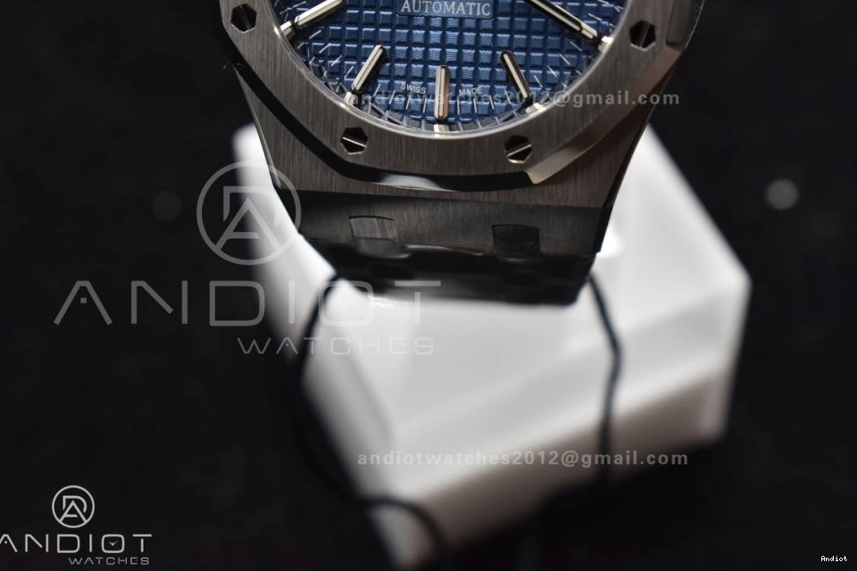 37mm 15450 Dial Oak ZF Blue Textured SA3120 Best SS SS Royal Edition Super Bracelet Clone on 1:1 0214
